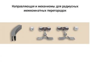 Направляющая и механизмы верхний подвес для радиусных межкомнатных перегородок Хабаровск